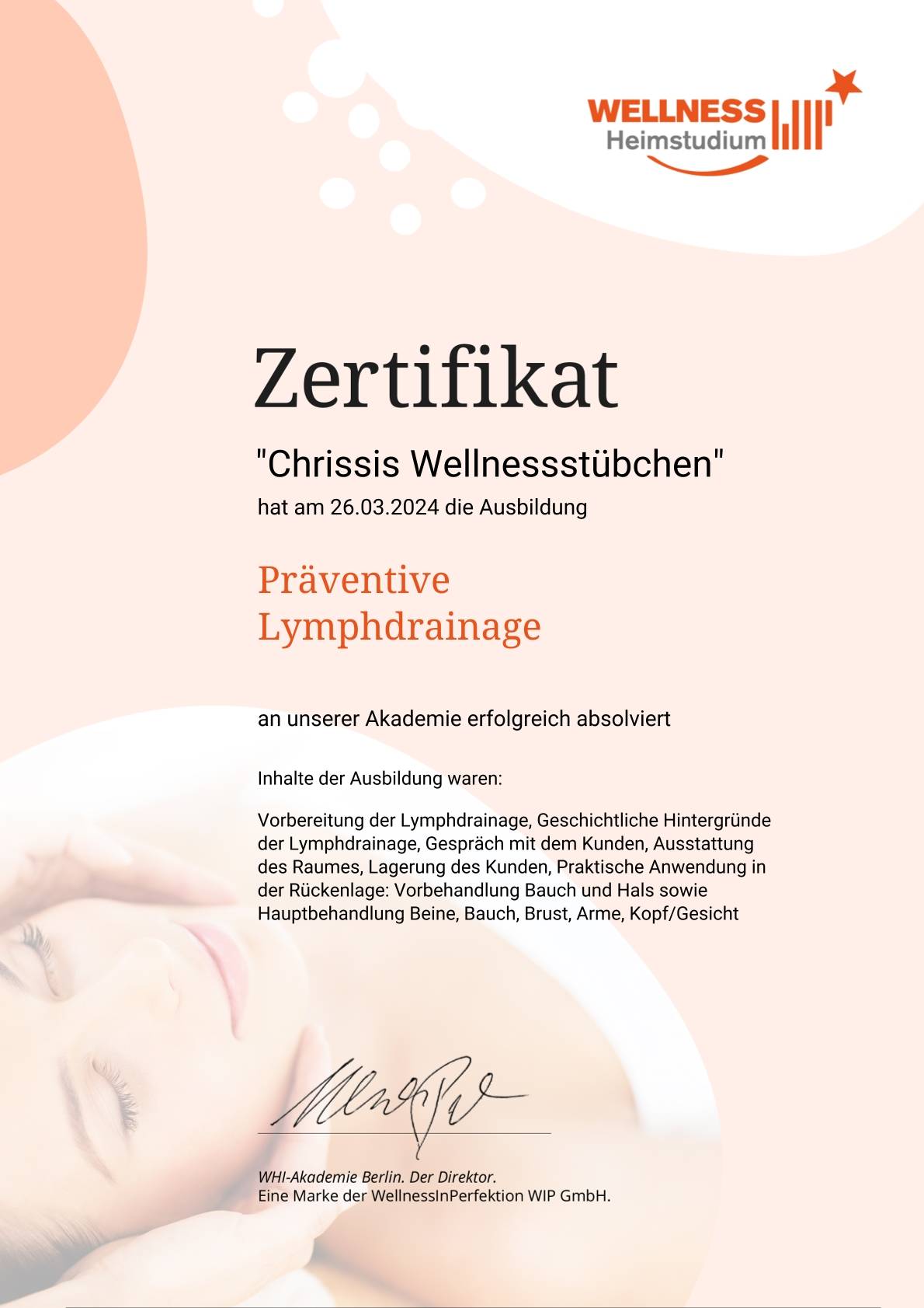 Präventive Lymphdrainage